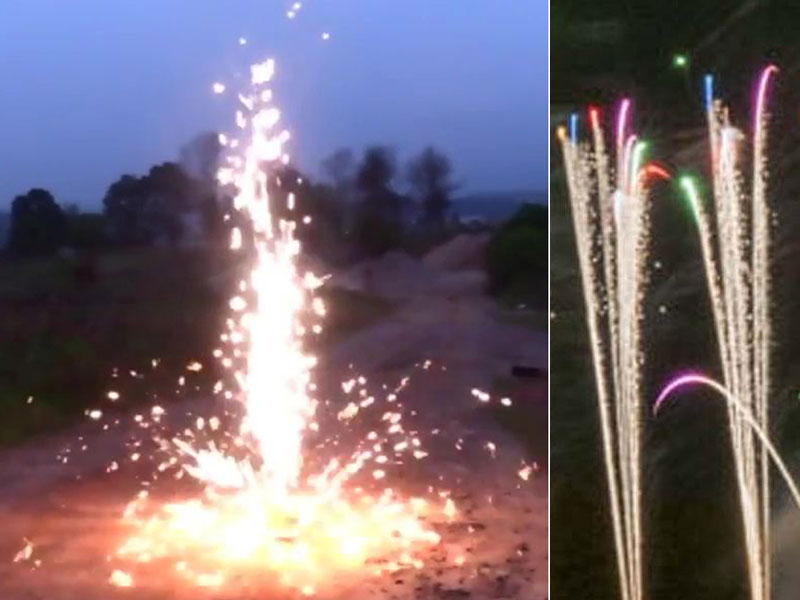 Fontana rotante e candele romane